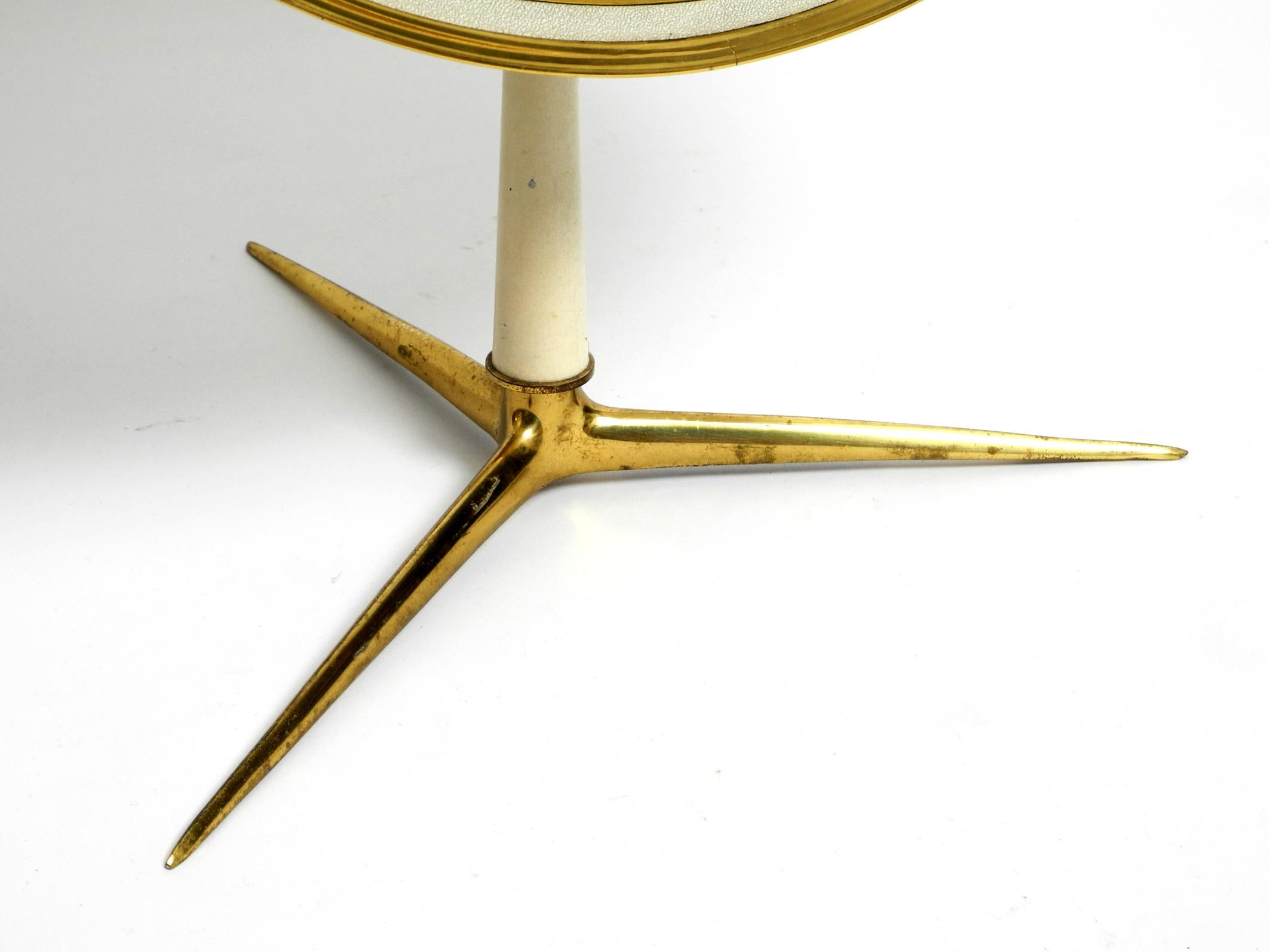 Moveable, Large, Midcentury Brass Table Mirror by Vereinigten Werkstätten For Sale 1