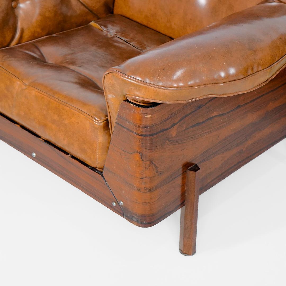 Sofá 'Móveis Bertomeu' de palisandro - Brasil 1960 Brasileño en venta