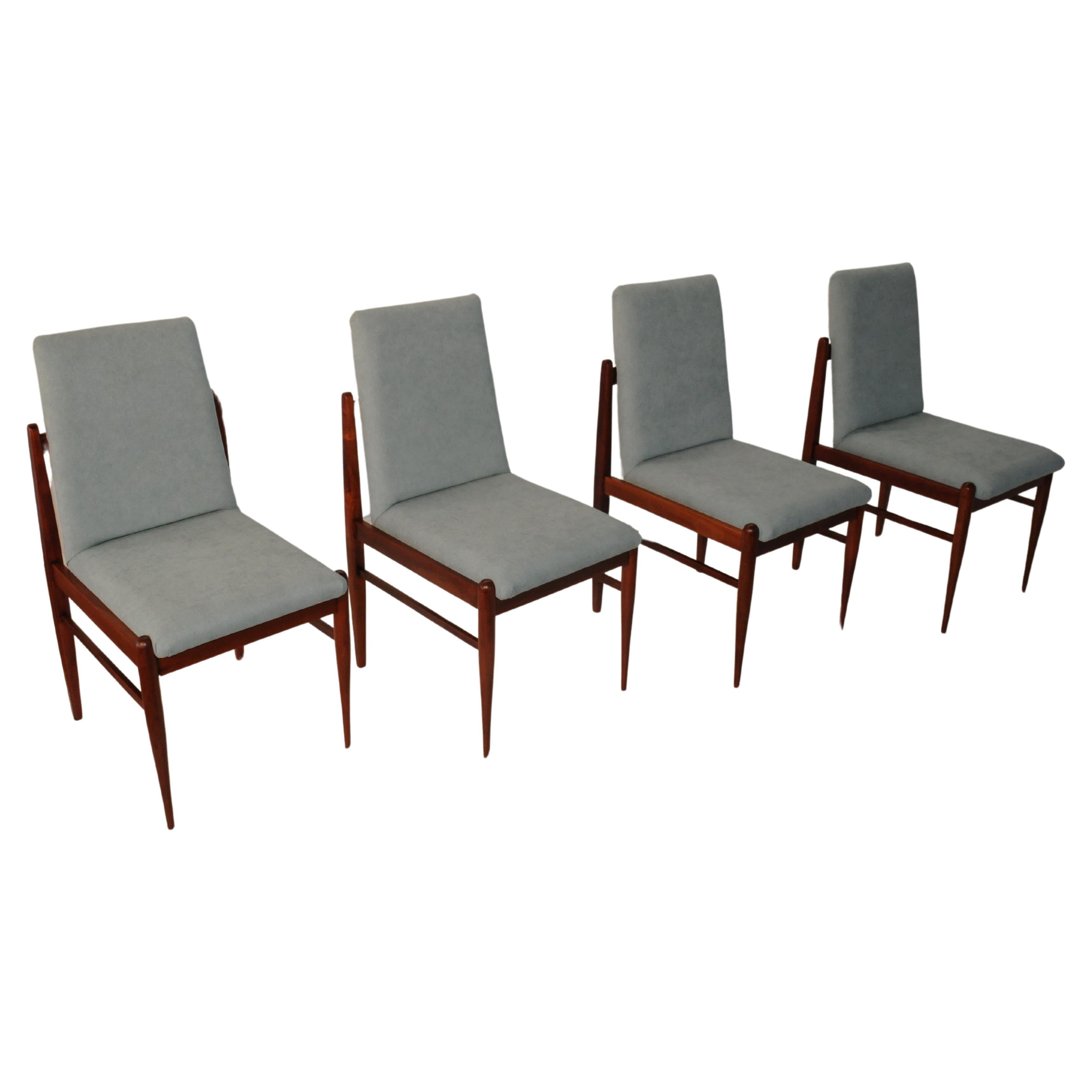 Móveis Cimo, Brazil - set of 4 rare Dinner Chairs, 1960s