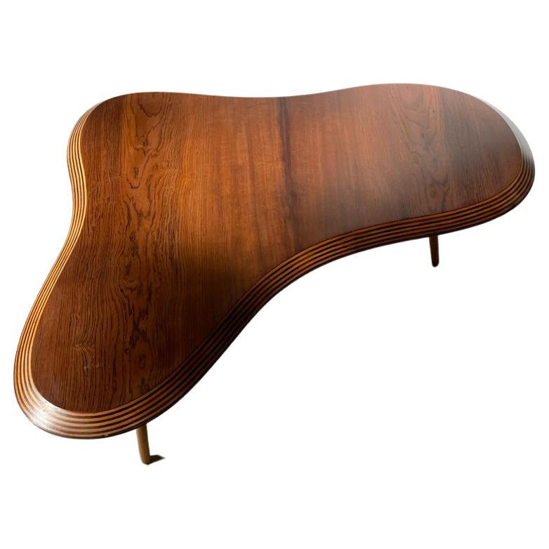 Moveis Cimo. Coffee/Center Table in Imbuia and PauMarfim Wood For Sale at 1stDibs
