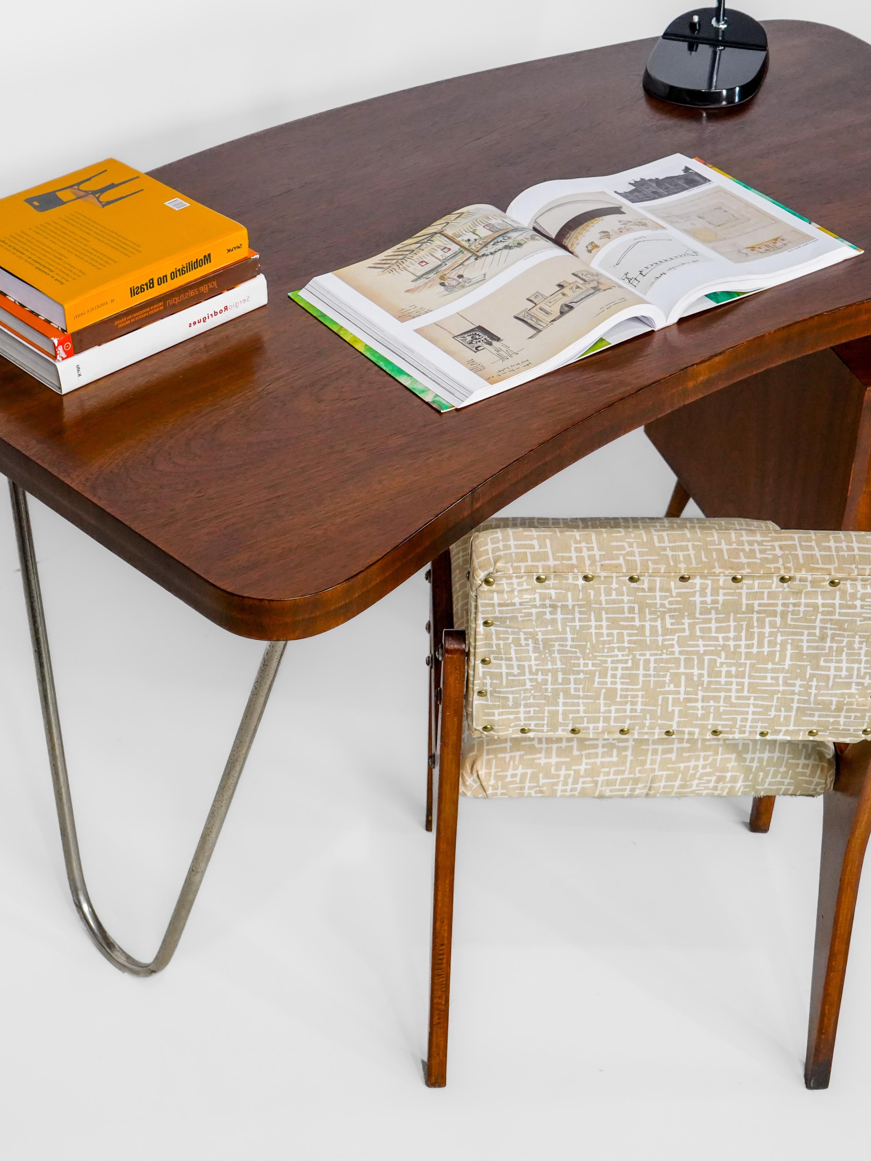 'Móveis Cimo' desk with filing cabinet Brazil, 1960. 4