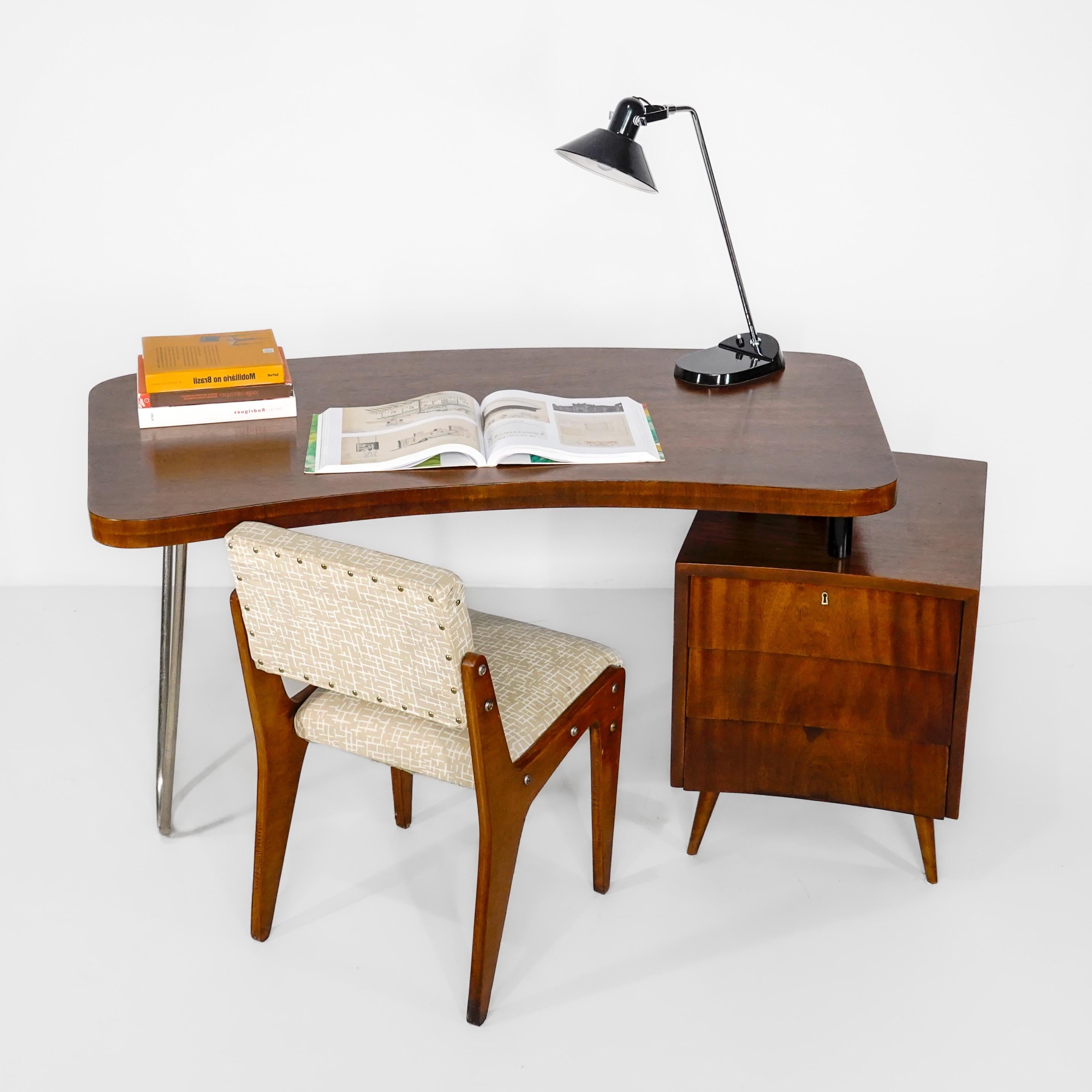 'Móveis Cimo' desk with filing cabinet Brazil, 1960. 5