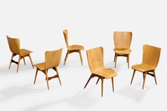 Móveis Cimo, Dining Room Chairs, Wood, Metal, Brazil, 1950s