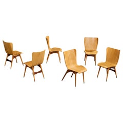 Móveis Cimo, Esszimmerstühle, Holz, Metall, Brasilien, 1950er Jahre