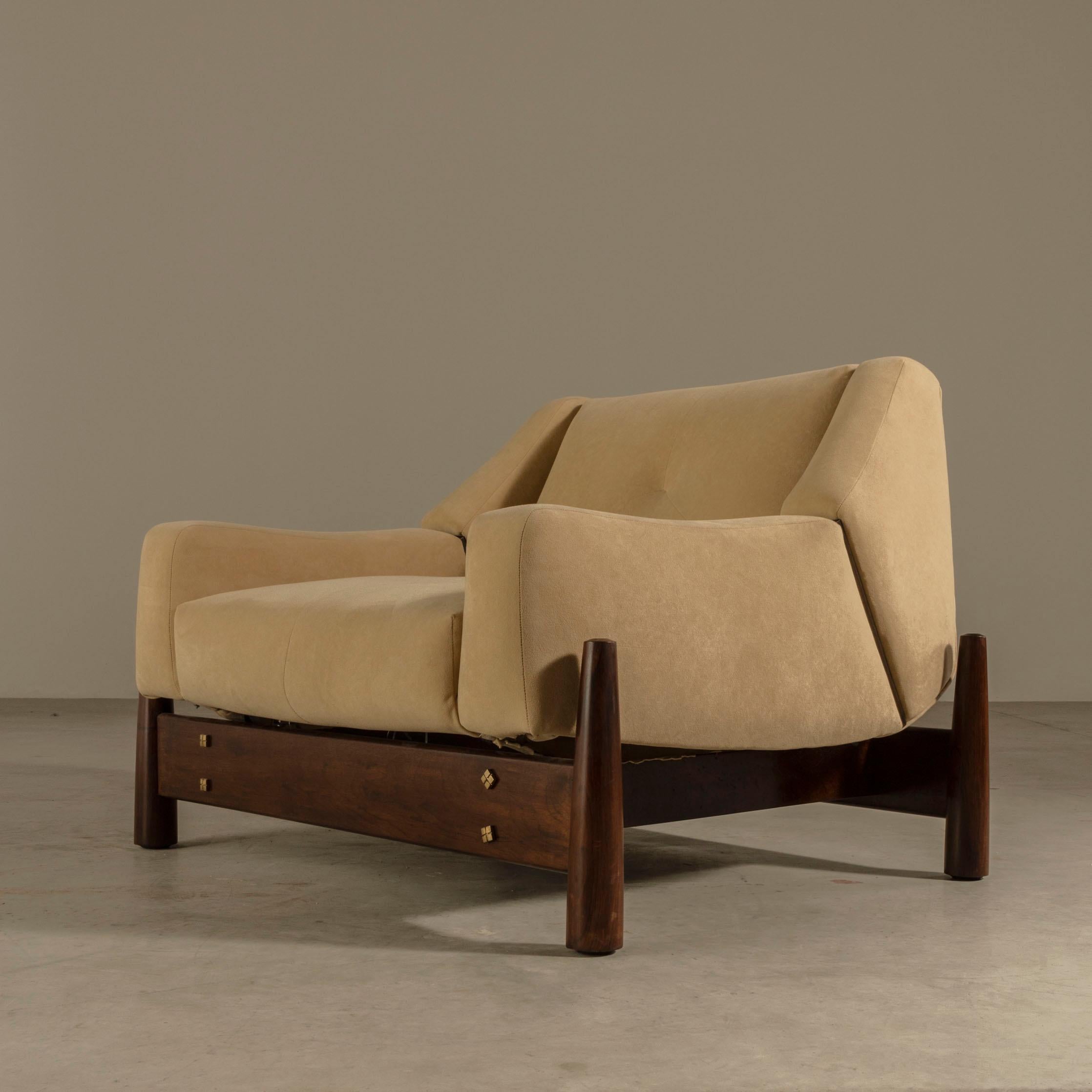 Móveis Cimo Lounge Chair, Brazilian Hardwood, Brazilian Midcentury 6