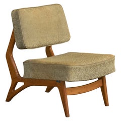 Móveis Cimo, Lounge Chair, Wood, Fabric, Brazil, 1960s