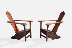 Móveis Cimo, Lounge Chairs, Wood, Brazil, 1950s