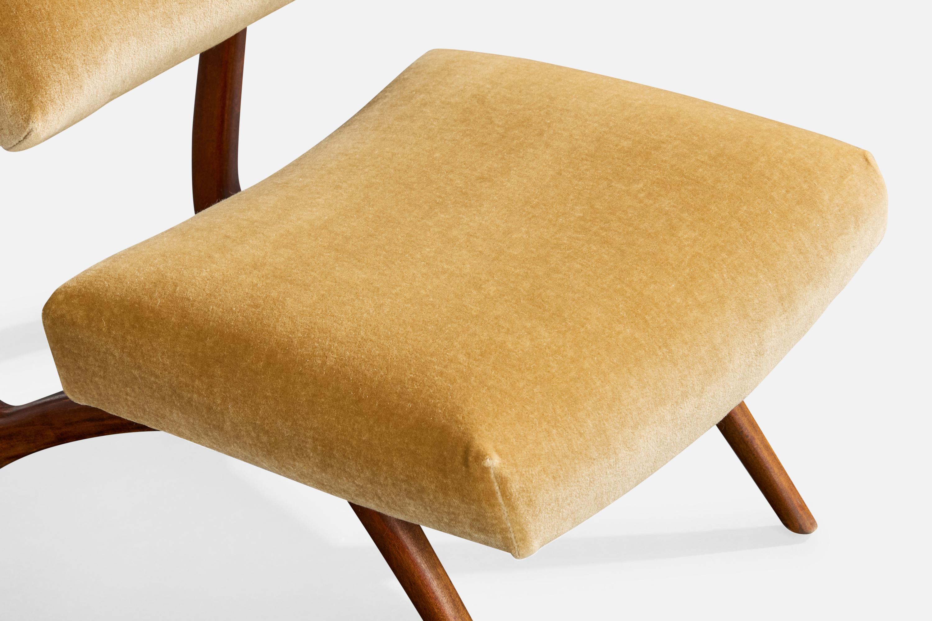 Móveis Cimo, Sedie da salotto, Wood, Velluto, Brasile, anni '60 in vendita 5