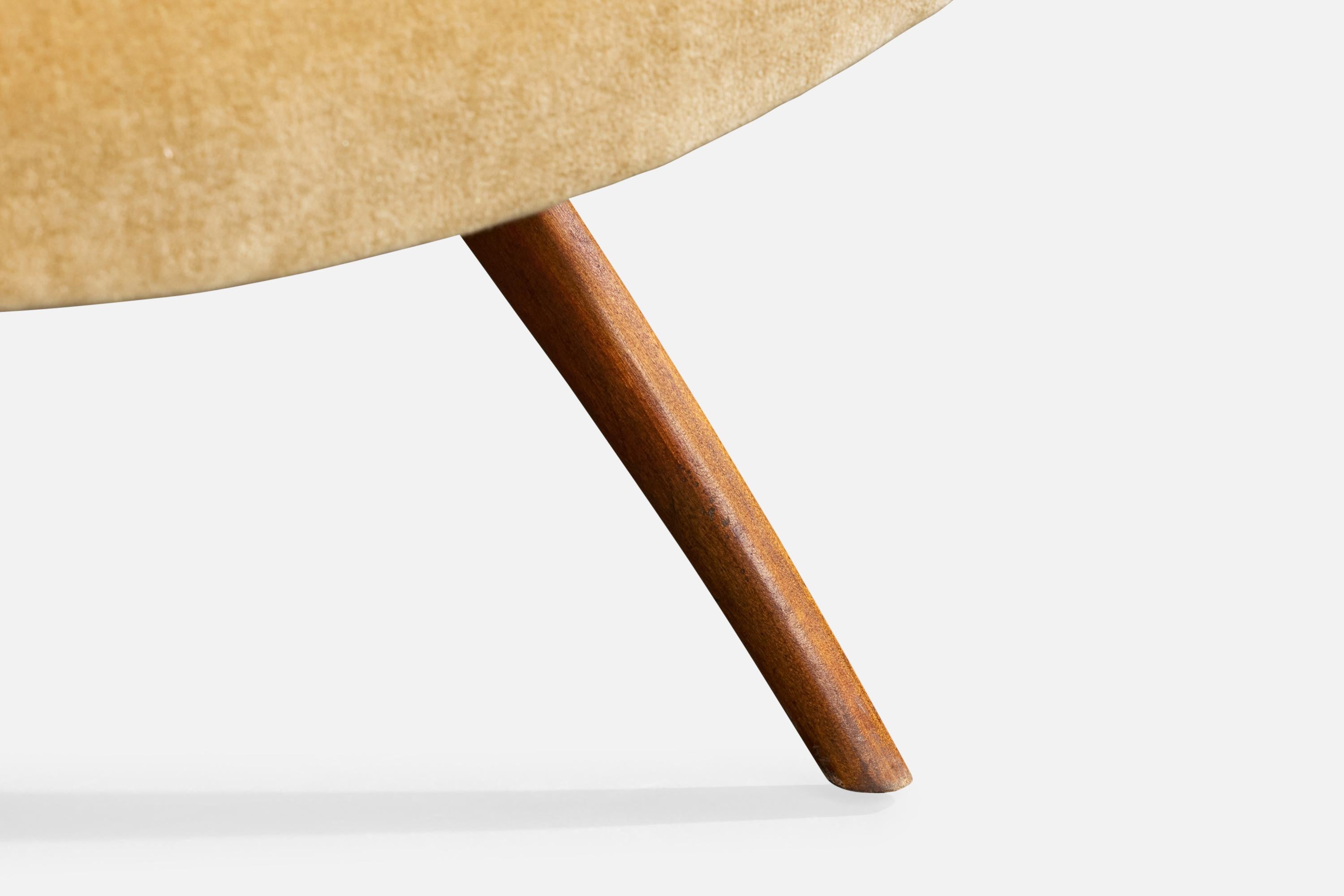 Brasiliano Móveis Cimo, Sedie da salotto, Wood, Velluto, Brasile, anni '60 in vendita