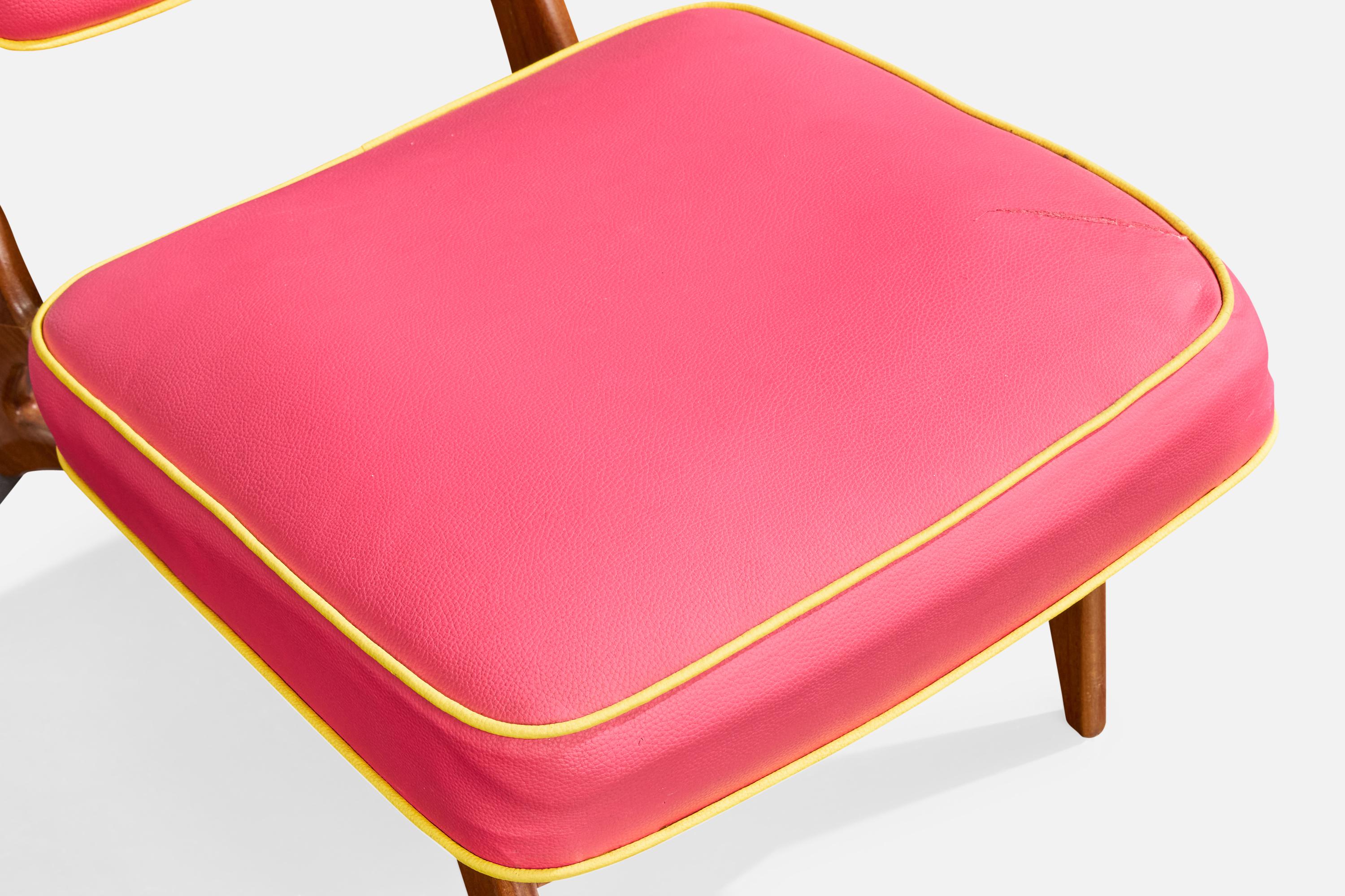 Móveis Cimo, Sillas de salón, Madera, Vinilo, Brasil, Años 60 en venta 5