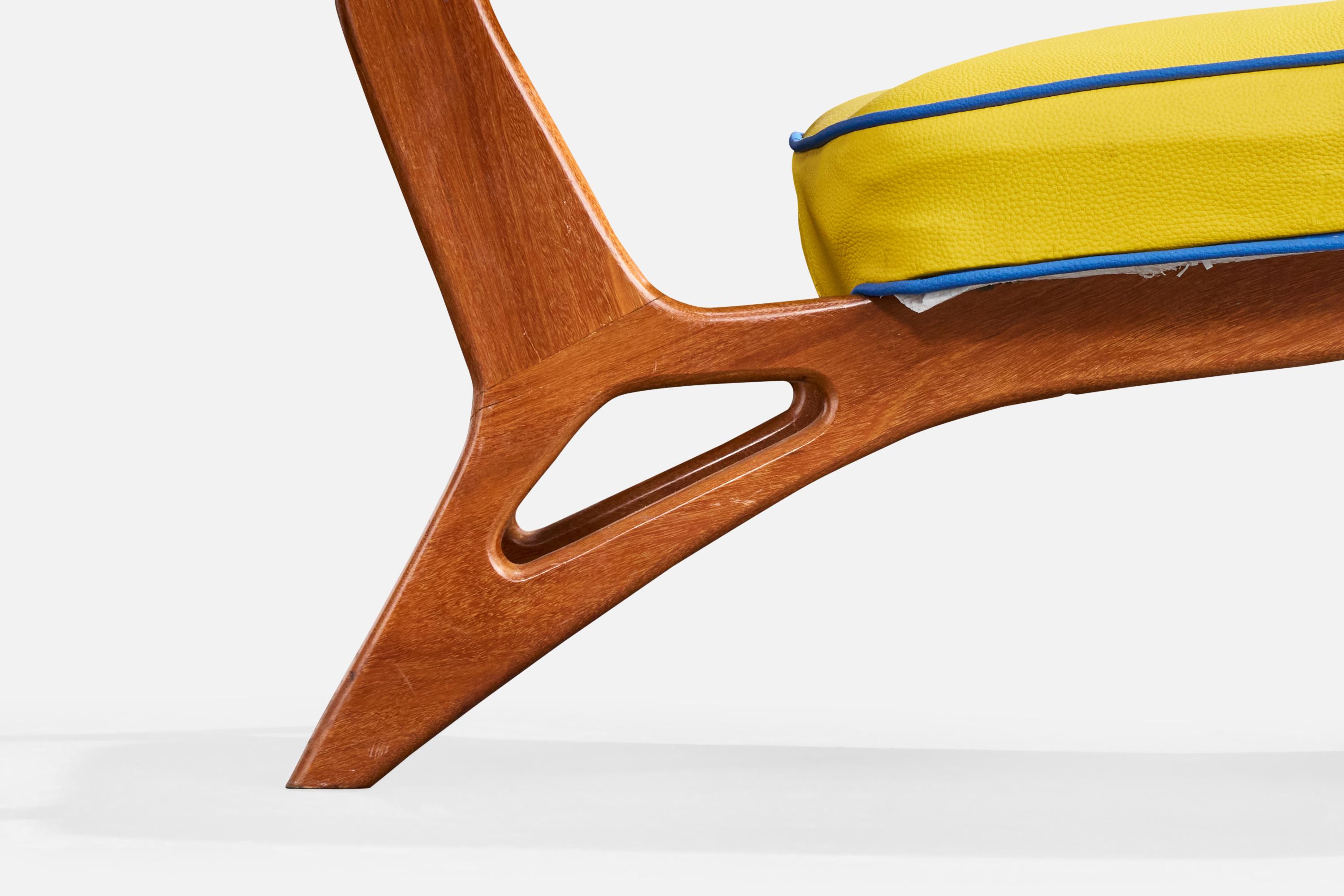 Móveis Cimo, Sillas de salón, Madera, Vinilo, Brasil, Años 60 en venta 7