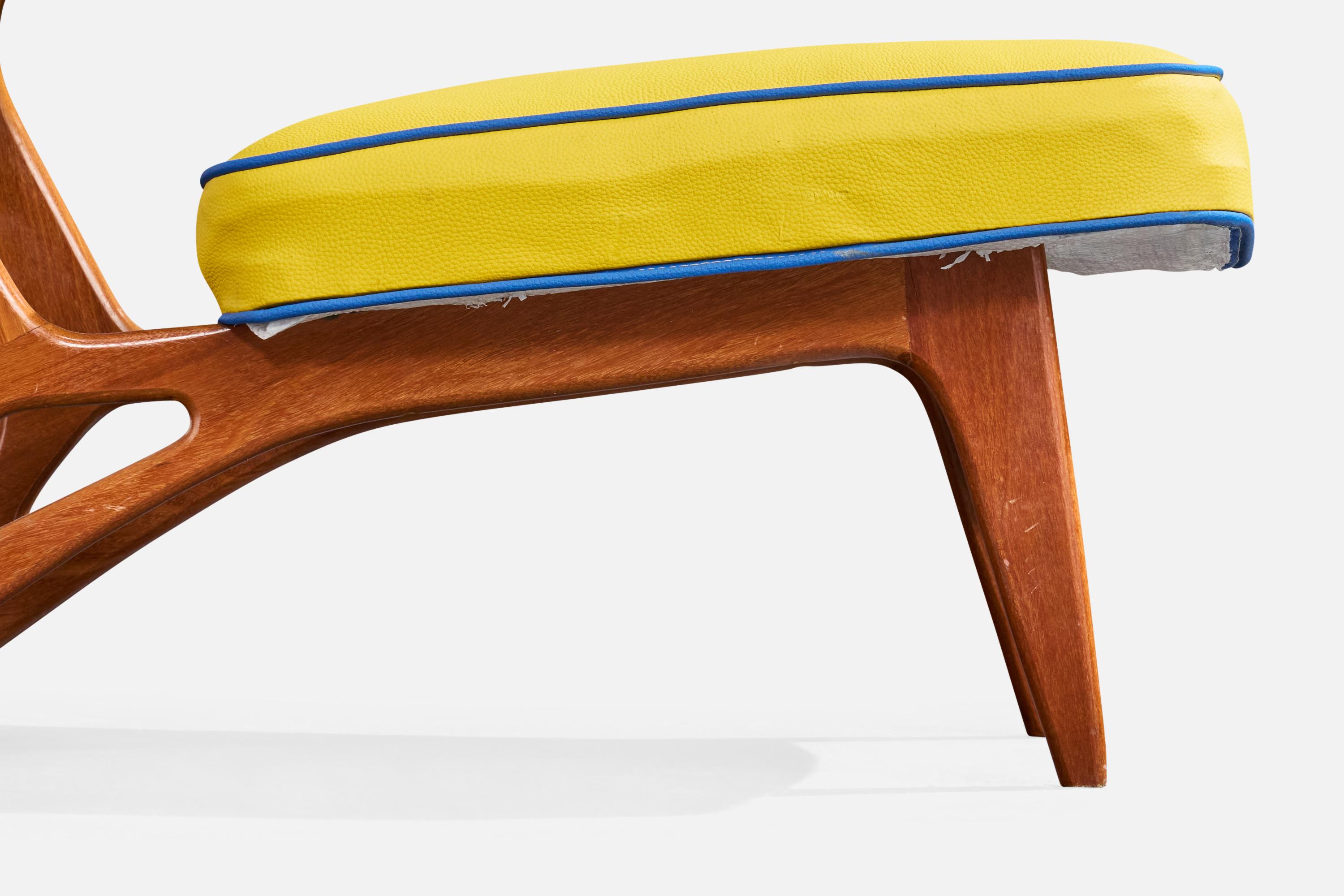 Móveis Cimo, Sillas de salón, Madera, Vinilo, Brasil, Años 60 en venta 8