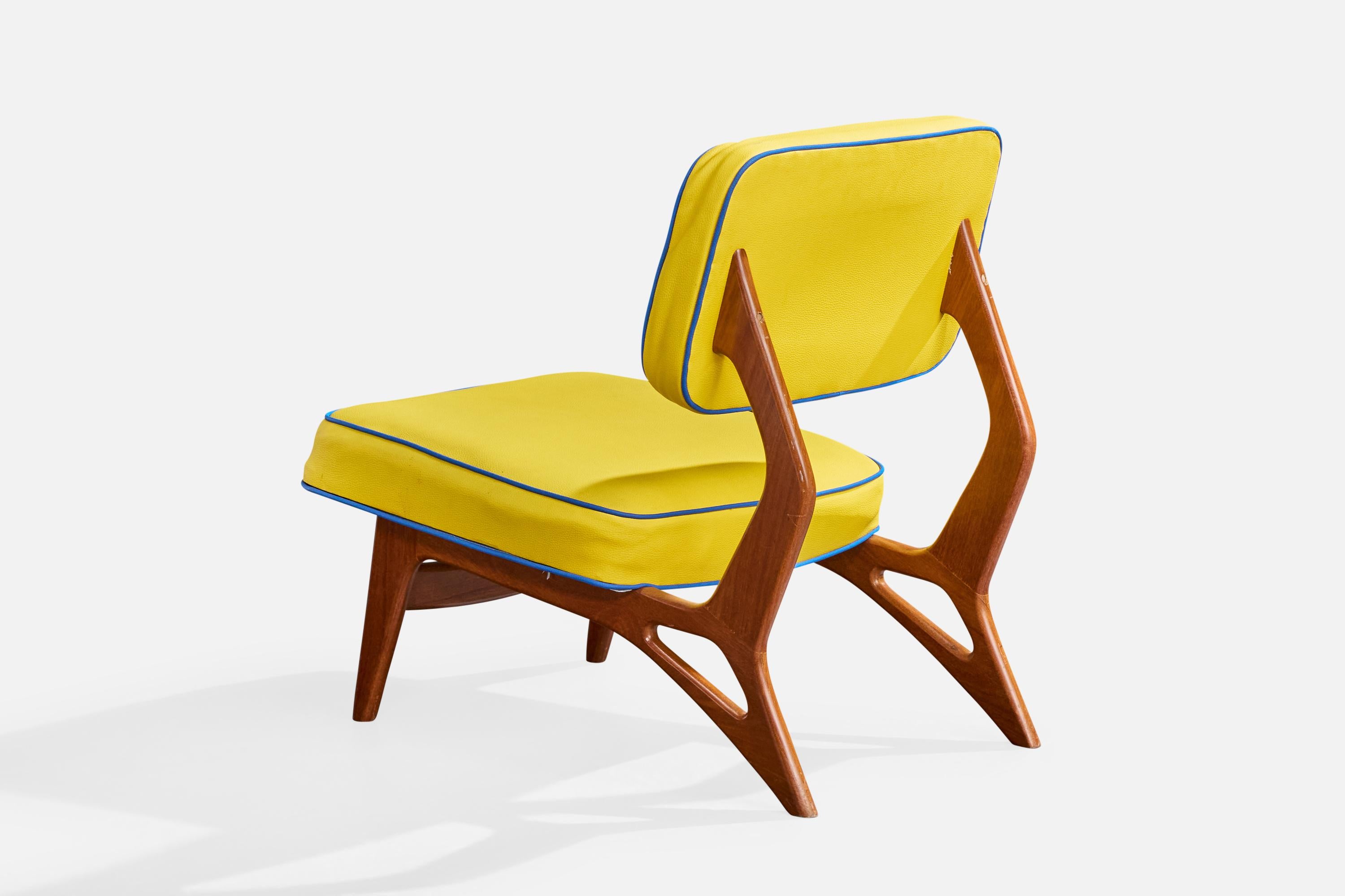 Móveis Cimo, Sillas de salón, Madera, Vinilo, Brasil, Años 60 en venta 1