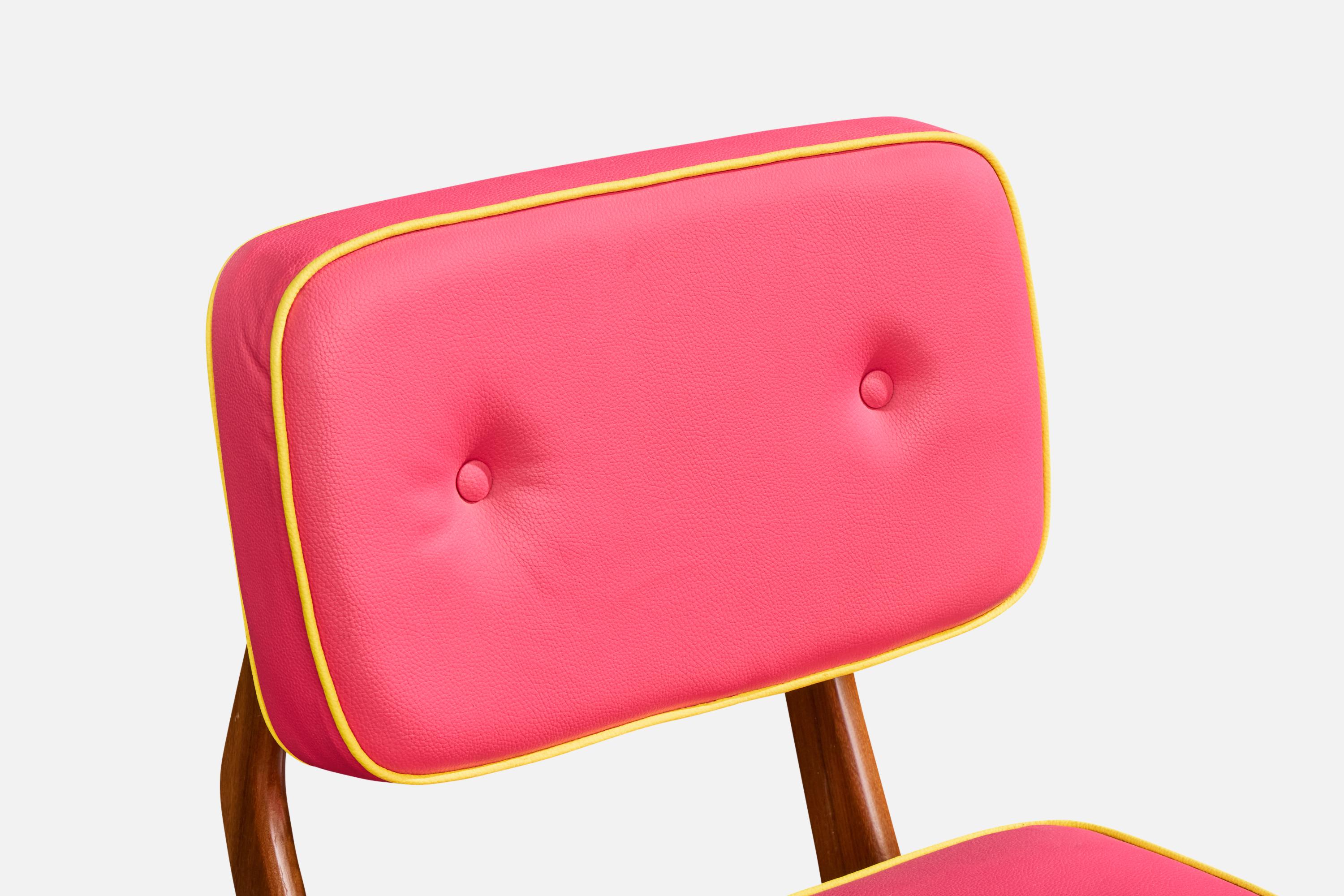 Móveis Cimo, Sillas de salón, Madera, Vinilo, Brasil, Años 60 en venta 4