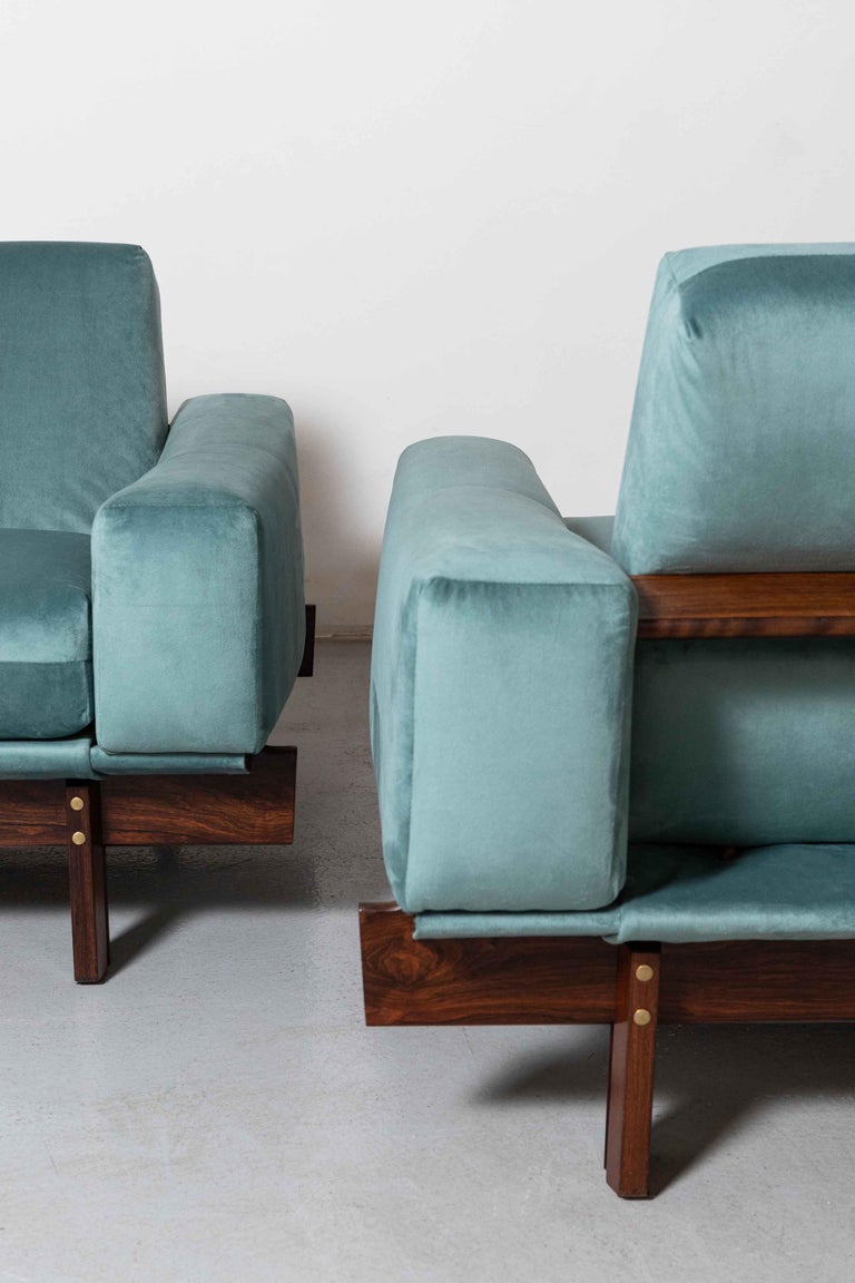 Other Móveis Cimo Square Lounge Chair, Brazilian Hardwood, Brazilian Midcentury For Sale