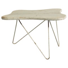 Móveis Fergo, Side Table, Wood, Iron, Brazil, 1950s