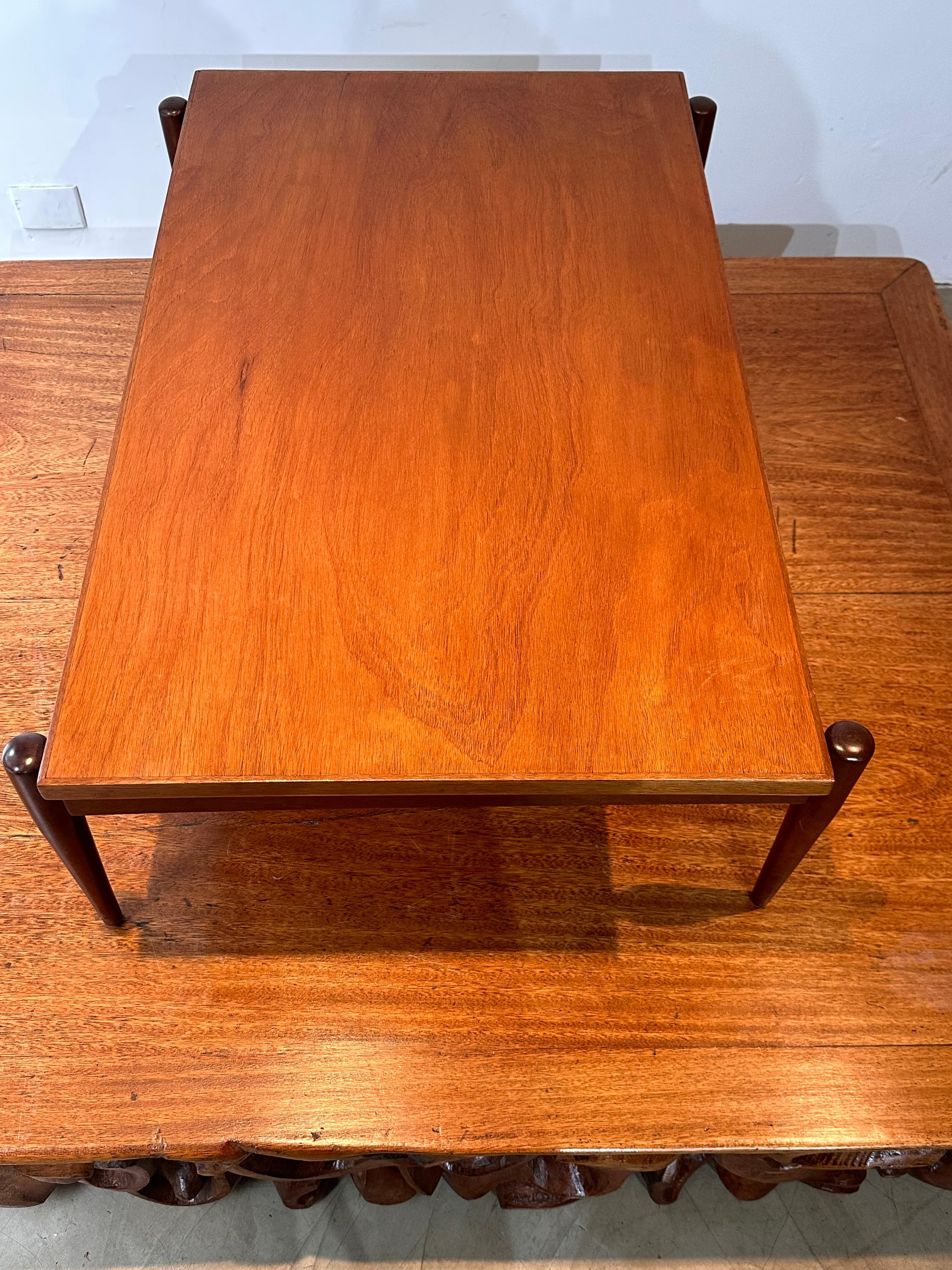 Extremely charming 1950's center table created and sold by Galeria Ambiente. This art and design gallery was at the forefront of the artistic and cultural manifestations of São Paulo at the 1950's and 60's. It promoted interior design projects and