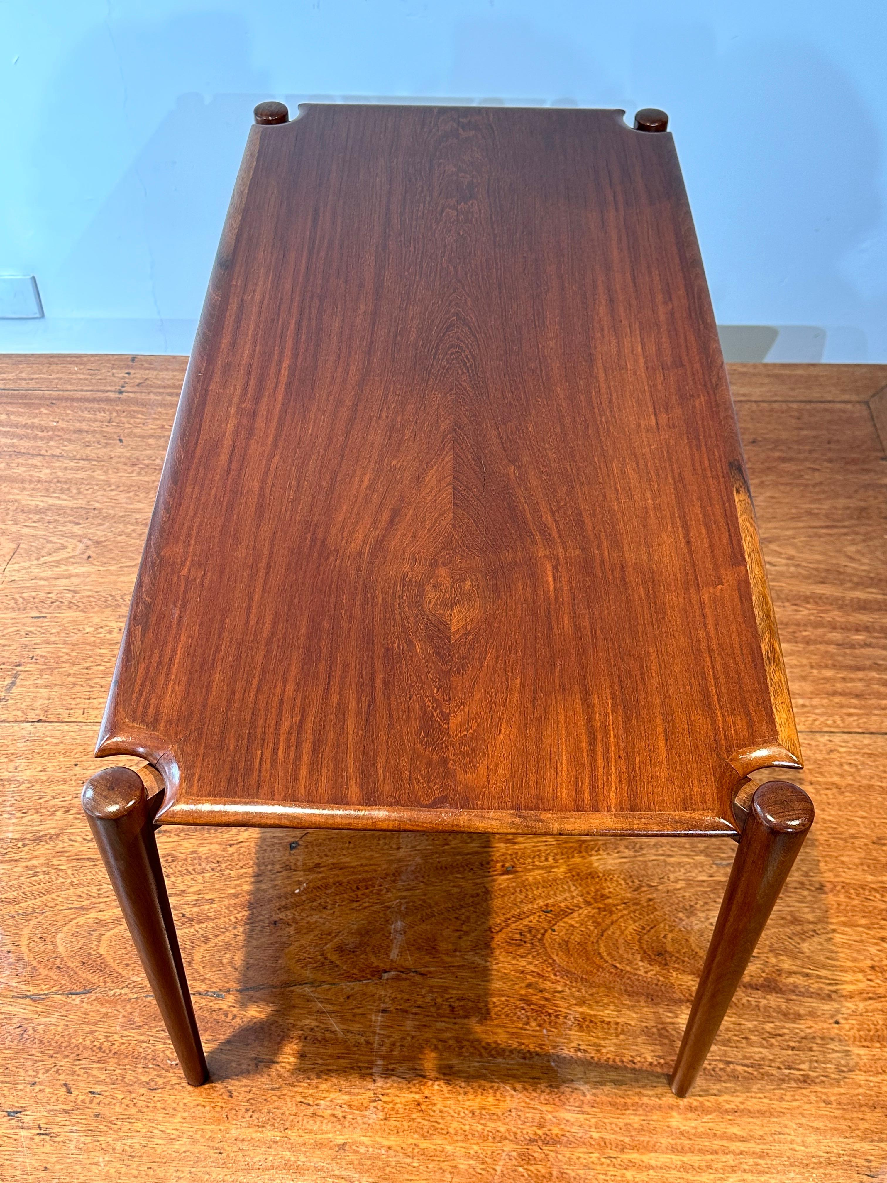 Brazilian Móveis Galeria Ambiente. Mid-Century Modern Center Table in Imbúia Wood For Sale