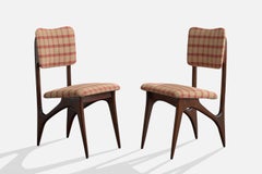 Móveis Luxor, Dining Room Chairs, Wood, Fabric, Brazil, 1950s