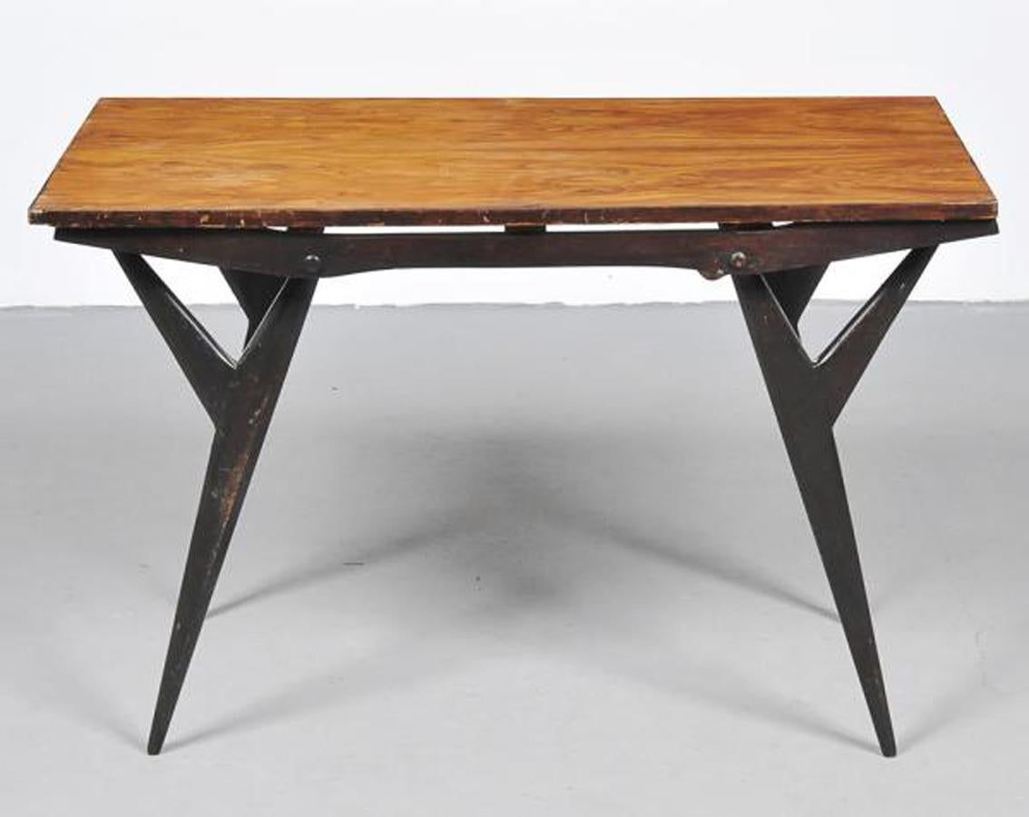 Moveis Luxor Vintage Brazilian 2-1 Folding Table In Good Condition For Sale In Washington, DC