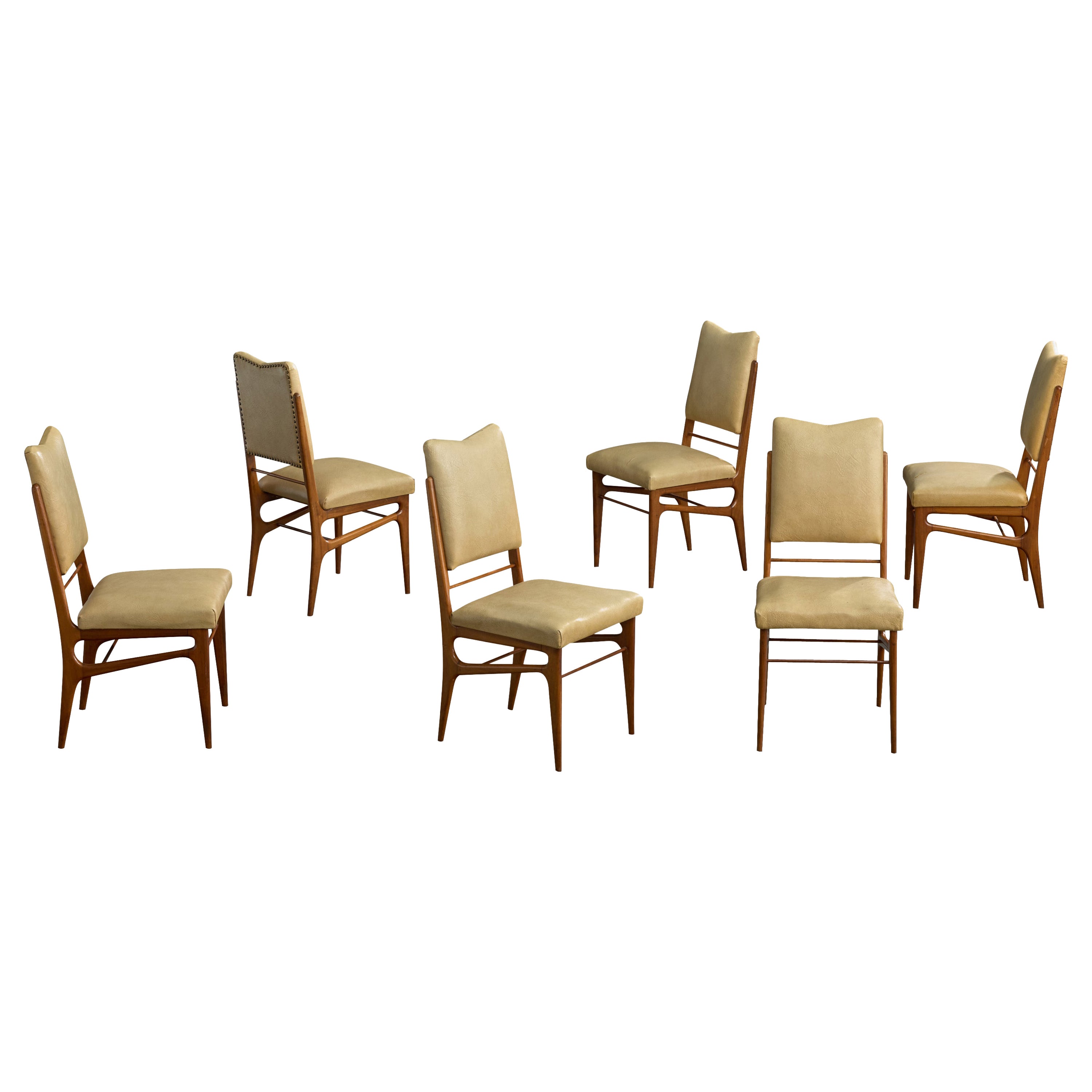 Móveis MOAB, Sillas de Comedor, Madera, Vinilo, Brasil, Años 50 en venta