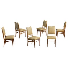 Móveis MOAB, Dining Room Chairs, Wood, Vinyl, Brazil, 1950s