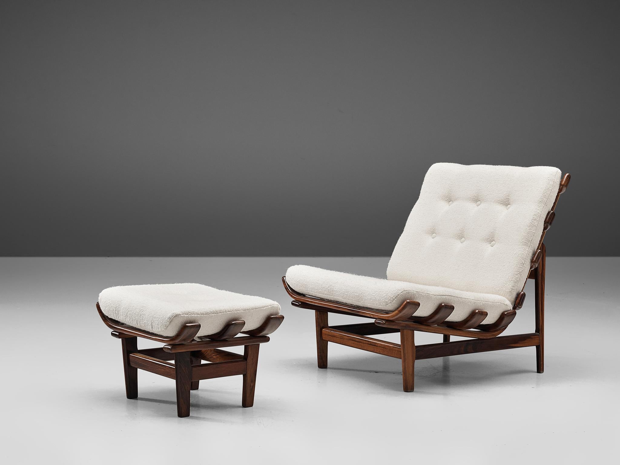 Brazilian Móveis Pailar Lounge Chair with Ottoman