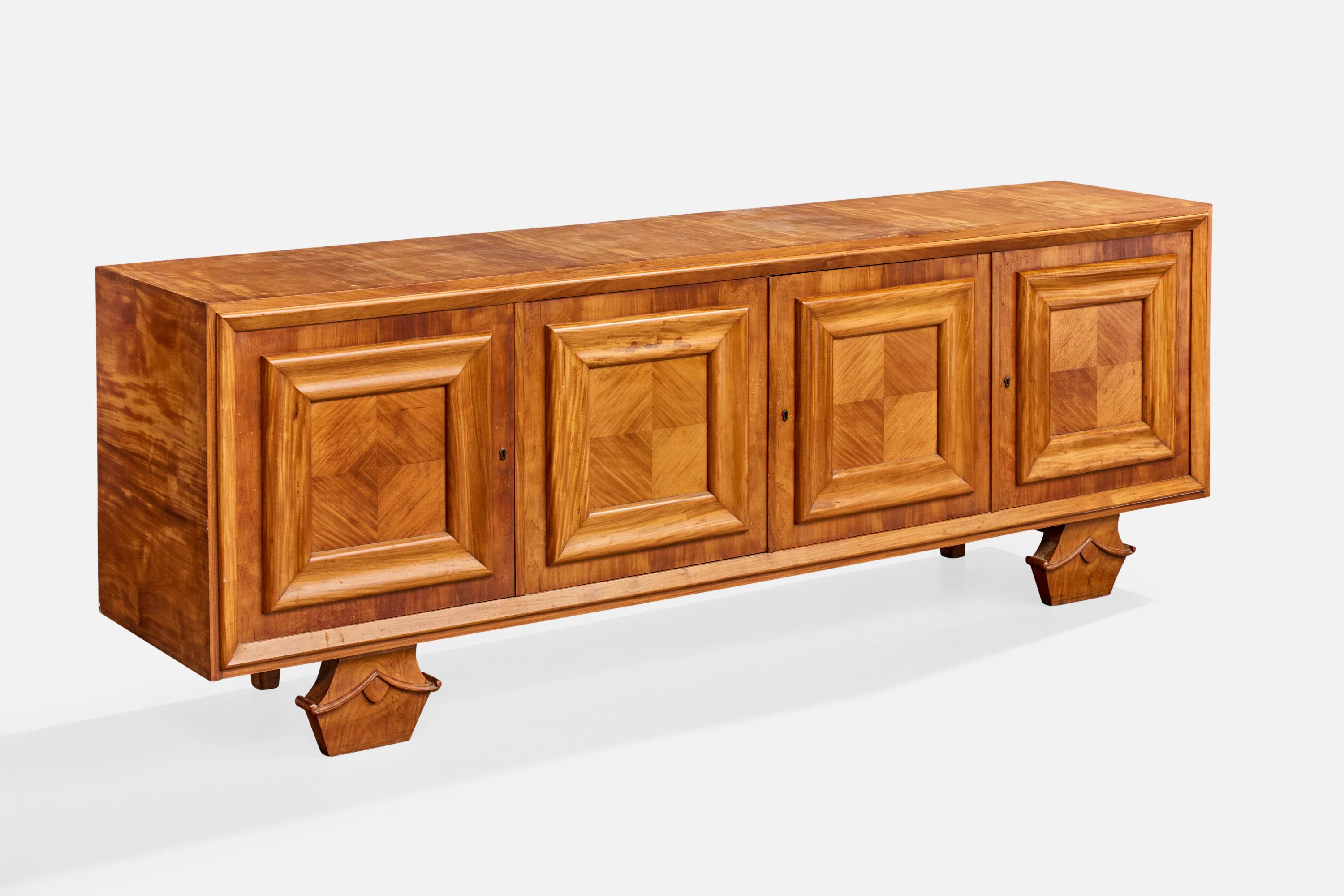 Mid-Century moderno Móveis Paschoal Bianco, Credenza, Wood, Brasile, anni '50 in vendita