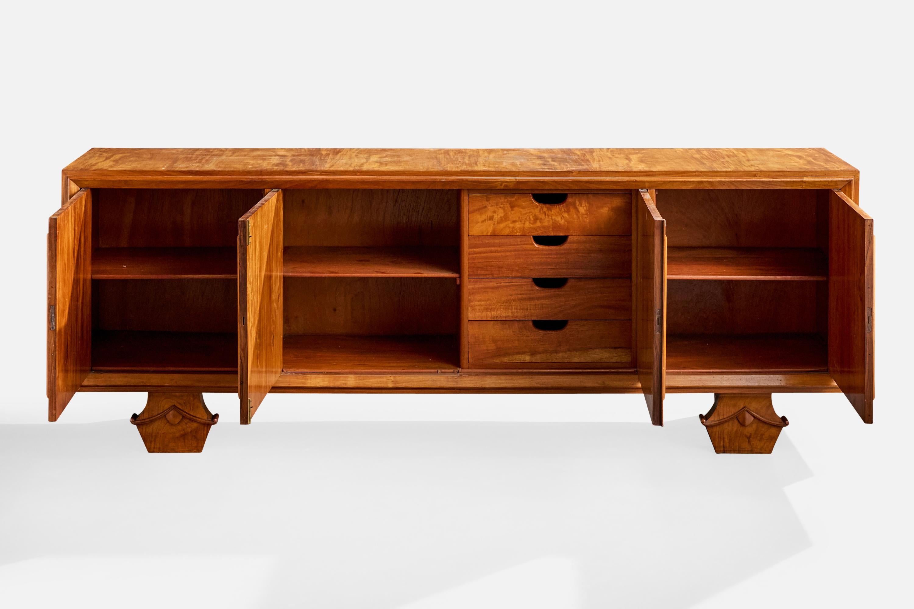 Brasiliano Móveis Paschoal Bianco, Credenza, Wood, Brasile, anni '50 in vendita