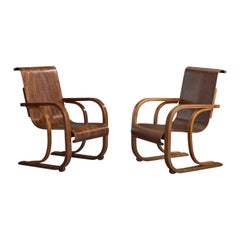 Móveis Streiff, Lounge Chairs, Wood, Brazil, 1950s