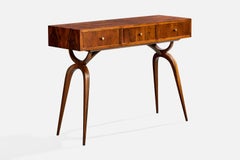 Moveis Teperman, Console Table, Wood, Brass, Brazil, 1950s