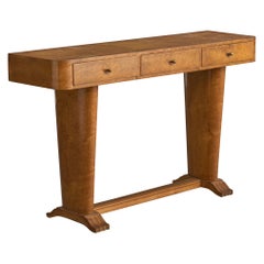 Moveis Teperman, Konsolentisch, Holz, Messing, Brasilien, 1950er Jahre