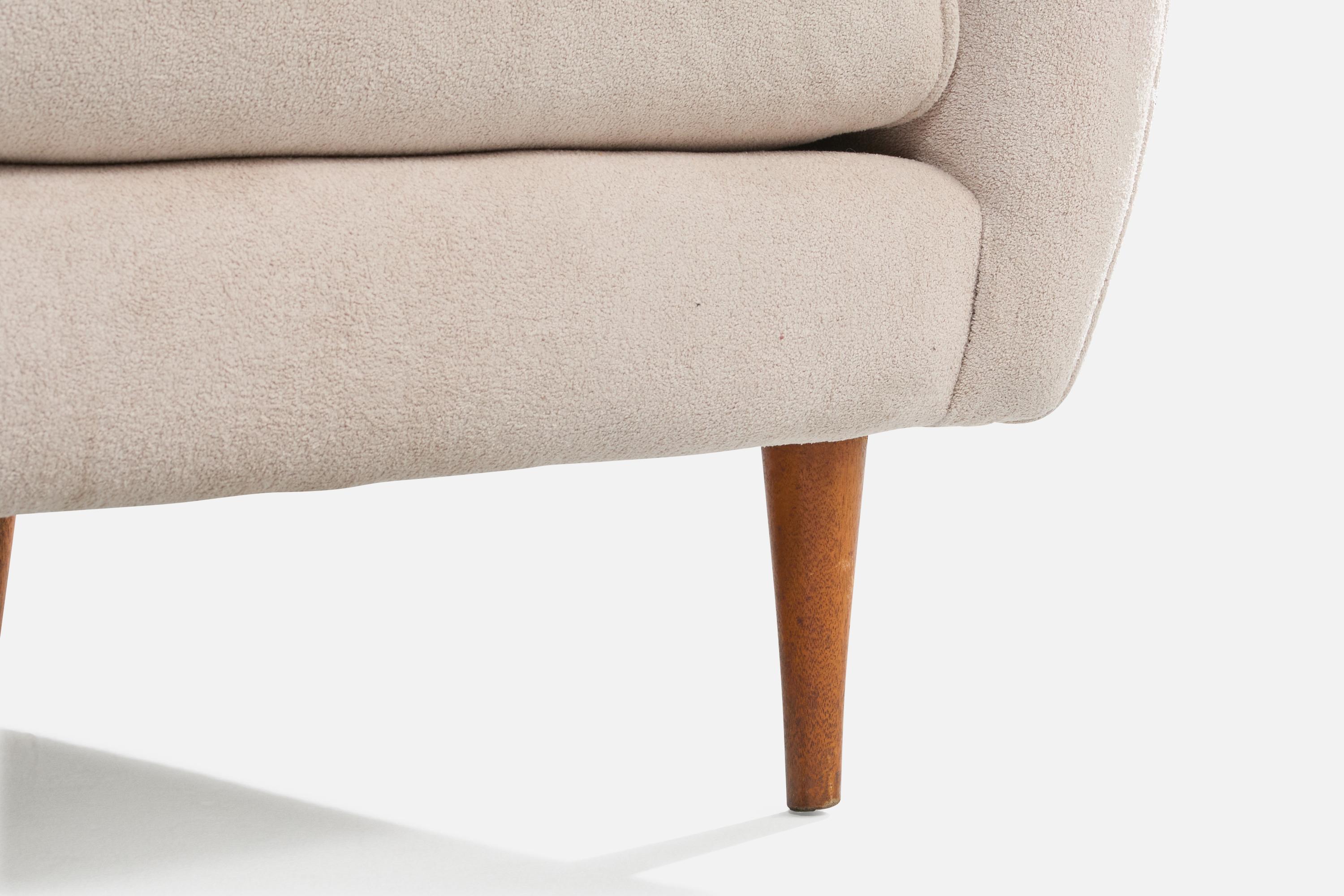 Móveis Teperman, Lounge Chair, Wood, Fabric, Brazil, 1950s For Sale 6