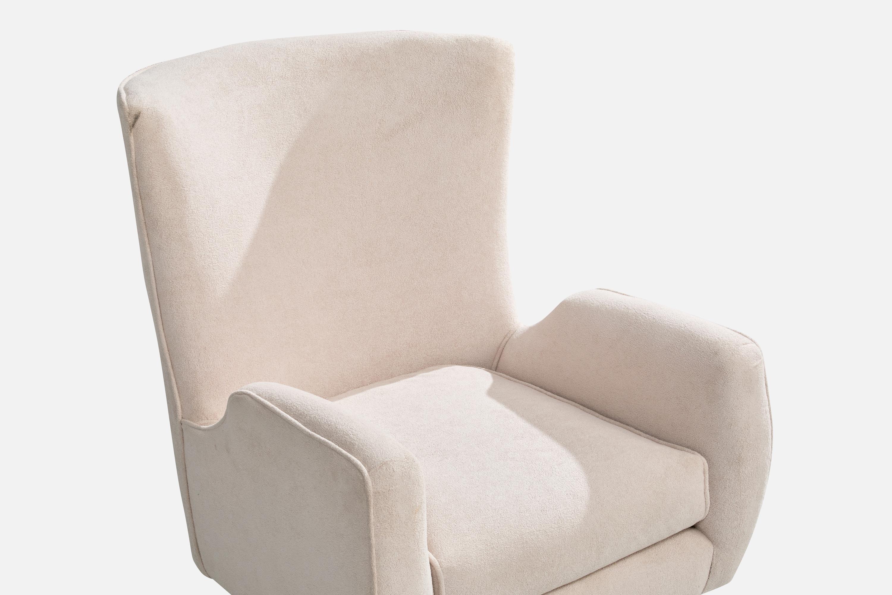 Móveis Teperman, Lounge Chair, Wood, Fabric, Brazil, 1950s For Sale 1
