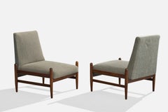 Móveis Teperman, chaises longues, Wood, tissu, Brésil, années 1960