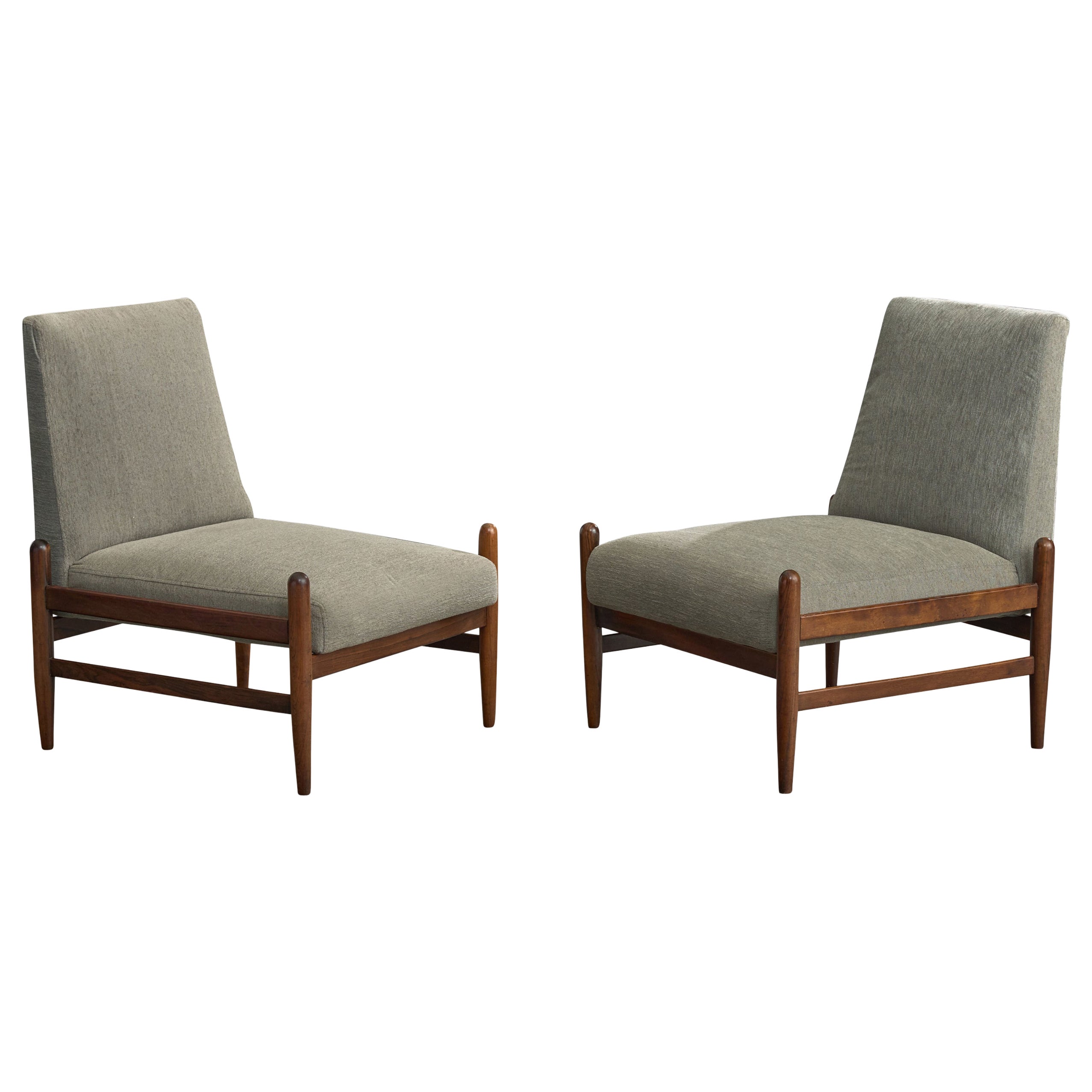 Móveis Teperman, Sillas de salón, Madera, Tela, Brasil, Años 60 en venta