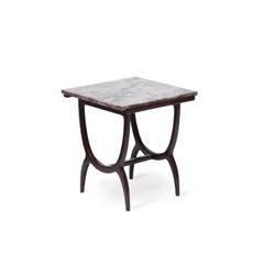 Móveis Teperman Midcentury Brazilian Side Table with Marble Top, 1960s