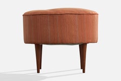 Móveis Teperman, Stool, Wood, Fabric, Brazil, 1950s