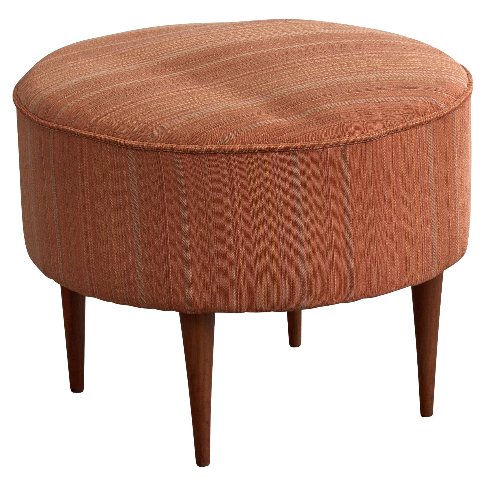 Móveis Teperman, Stool, Wood, Fabric, Brazil, 1950s