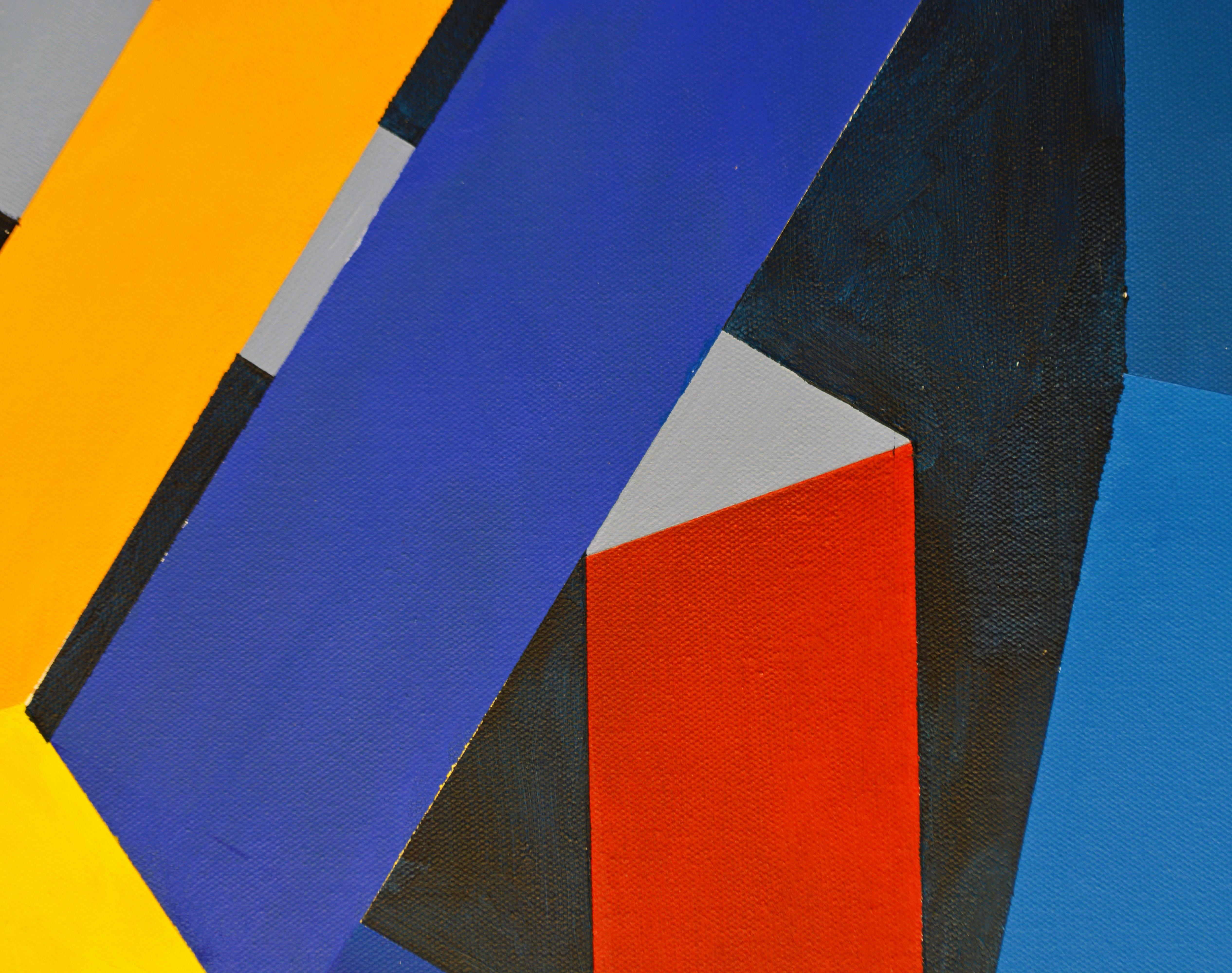 Danish 'Movement' Large Original Abstract Color Composition by Anders Hegelund 21st C. For Sale