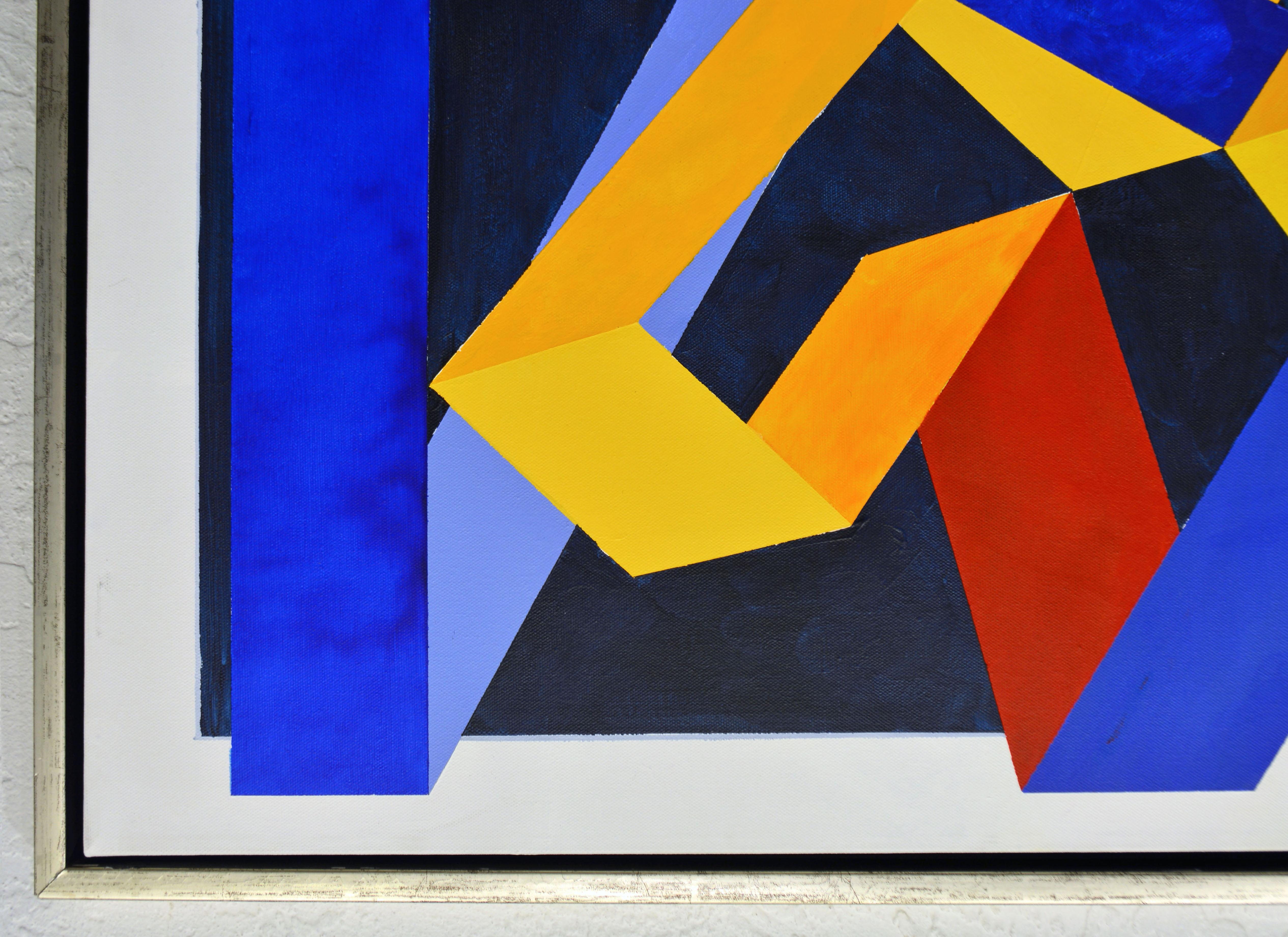 Painted 'Movement' Large Original Abstract Color Composition by Anders Hegelund 21st C. For Sale