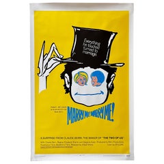 Vintage Movie Poster for French Movie: "Marry Me! Marry Me!", 1969