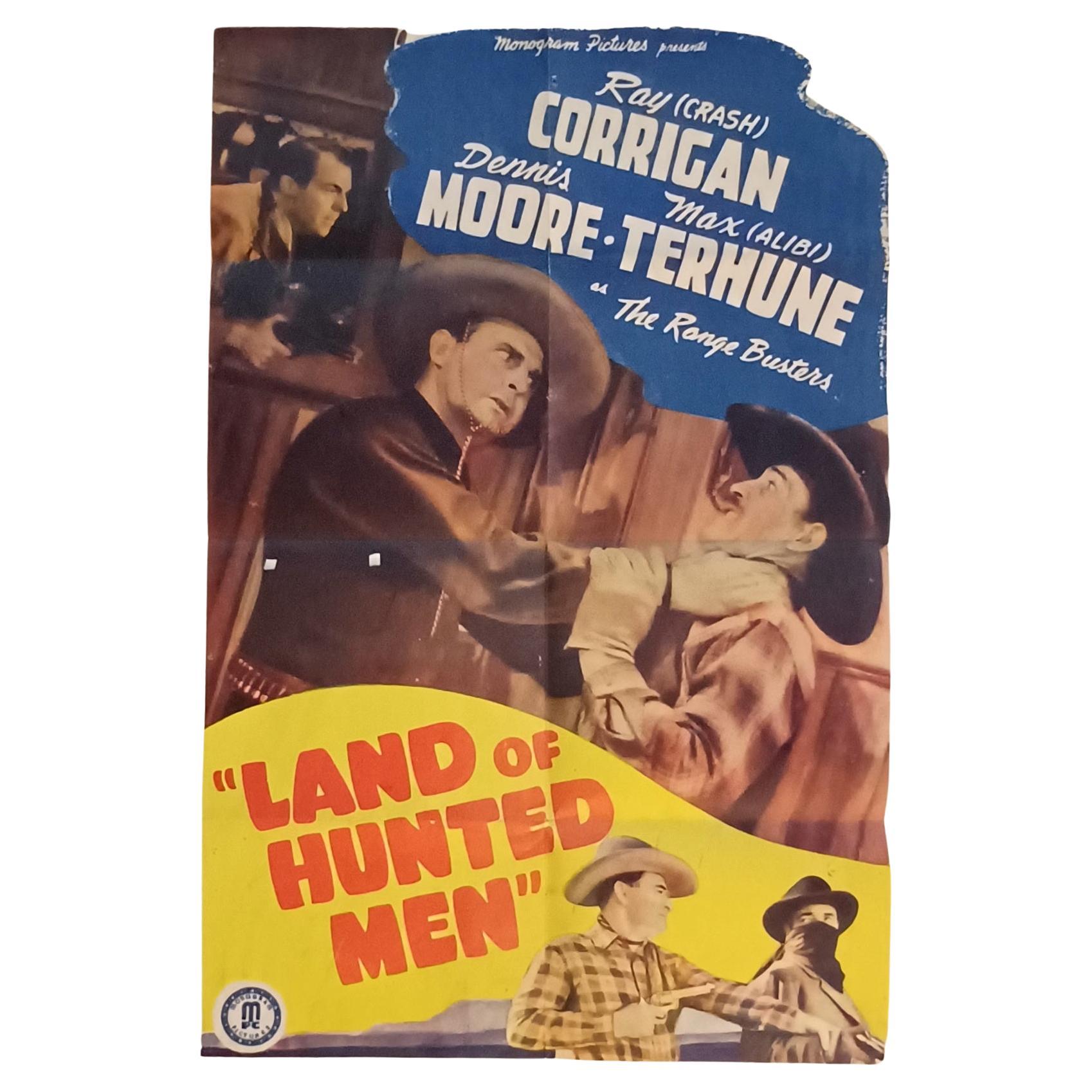 Movie Poster for the 1943 American  Movie "Land of Hunted Men"".