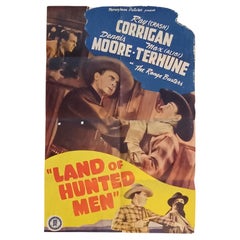 Vintage Movie Poster for the 1943 American  Movie "Land of Hunted Men"".