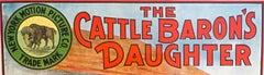 Movie Poster "The Cattle Baron's Daughter" Ca 1910; (1st Edition Book included)