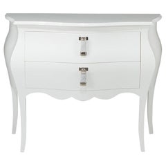 Movie Star Glamourous White Lacquer Commode by Fendi