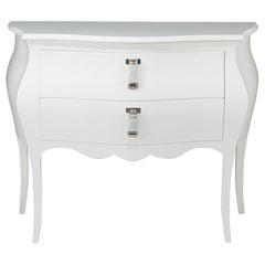 Commode glamour en laque blanche pour stars du cinéma:: Fendi