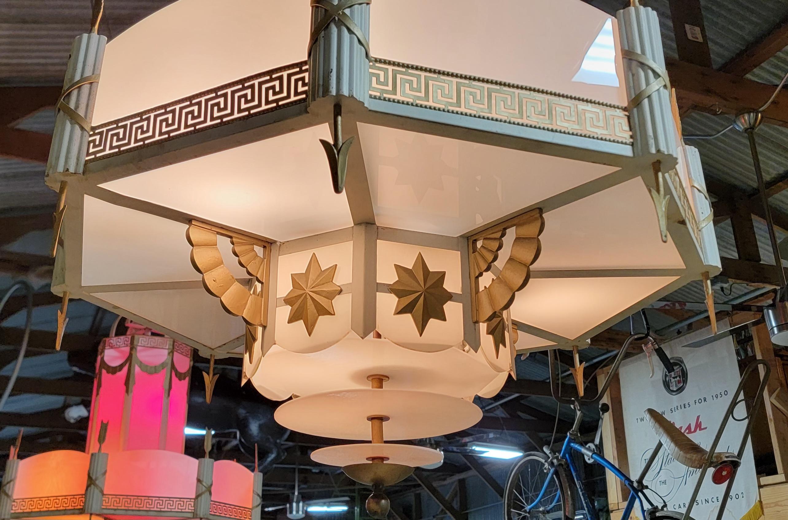 Movie Theater Chandelier 1930's For Sale 4