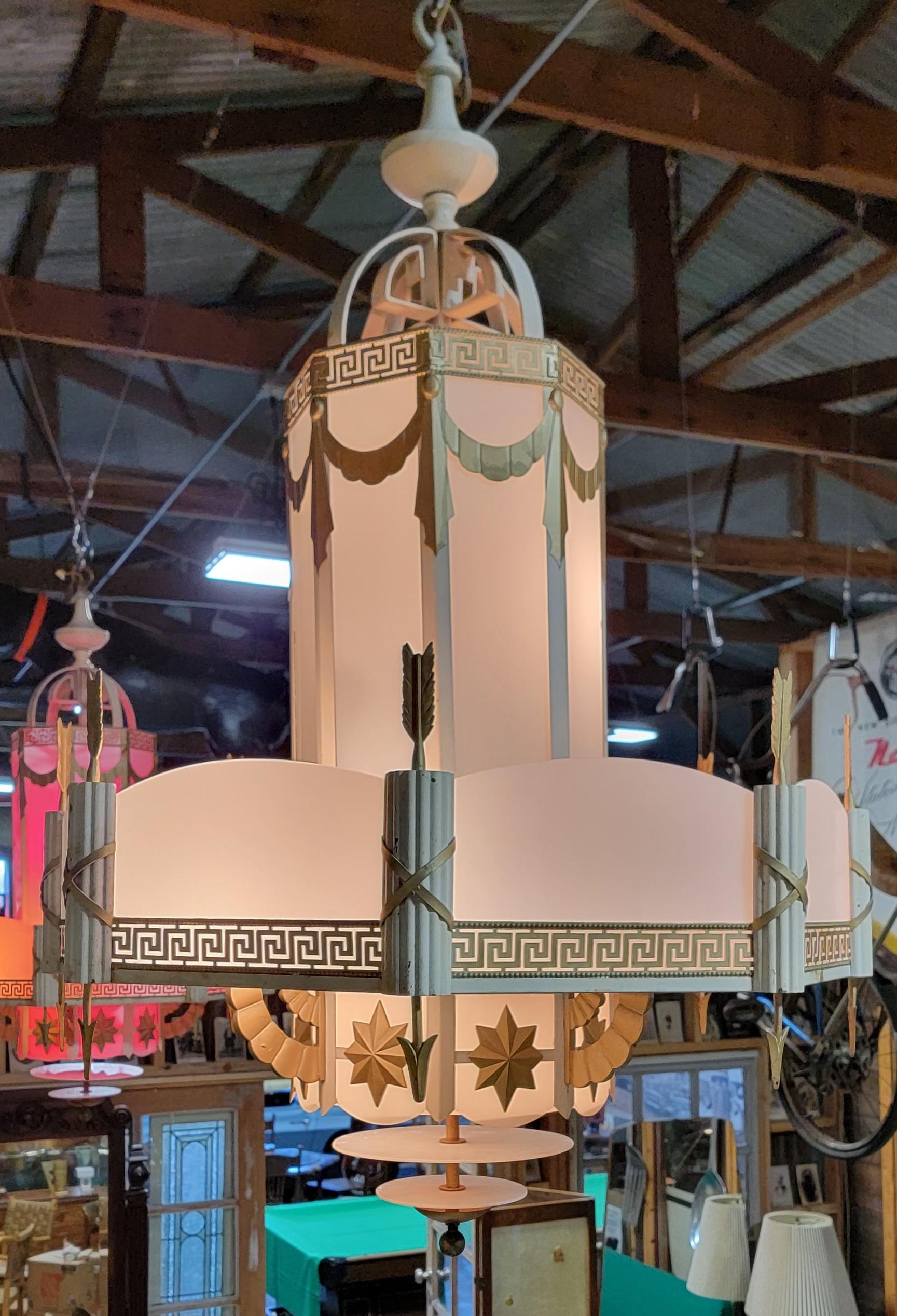 Movie Theater Chandelier 1930's For Sale 6