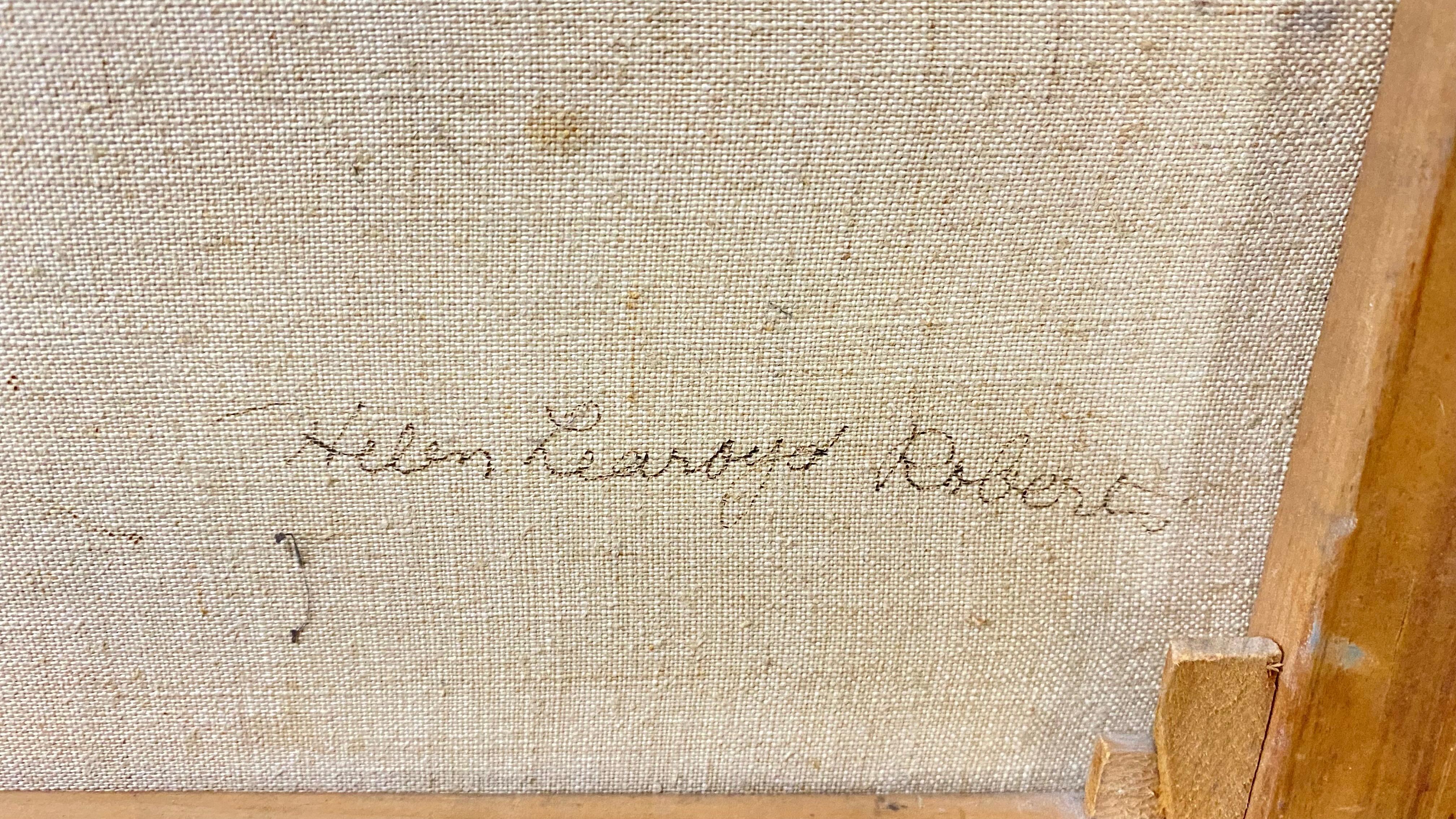 Toile Peinture de scène de rue d'un théâtre de cinéma par Helen L. Roberts, XXe siècle en vente